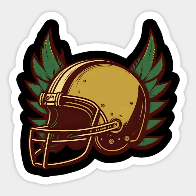 Football Lover Shirt | Football Helmet Emblem Sticker by Gawkclothing